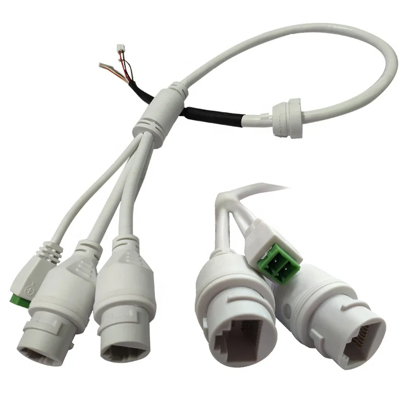 Customized Security Line IP CCTV Camera Cable Assembly Connector DC Plug Cable CCTV