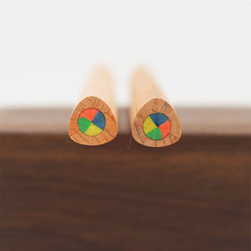 Нетоксичный карандаш без запаха 4 цвета в 1, свинцовый Радужный цветной карандаш из кедрового дерева, цветные карандаши для детей