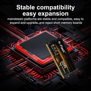 Hi-Flash DDR5 16GB 5600MHz メモリー H-Flash DDR5 Memory: 8GB, 16GB, 32GB, 4800-5600MHz RAM for Laptops