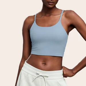 Special Offer for Best Seller Custom Logo Yoga Tank Tops Cropped Women Yoga Bra Tops Sports Yoga Bra Solid Color Fitness Vest