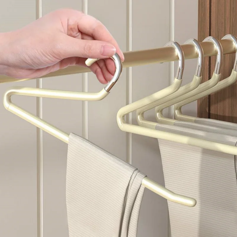 Creative Dip Plastic Hanger 10 Pack Z-Shape Non-Slip Traceless Metal Pants Hanger for Towel Rack Jeans Slacks Blanket Scarf