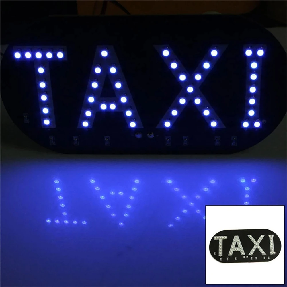 LED Taxi Display Signal Indicator Lights 12V LED Taxi Top Sign Windshield Lamp White Taxi Light Lamp Bulb