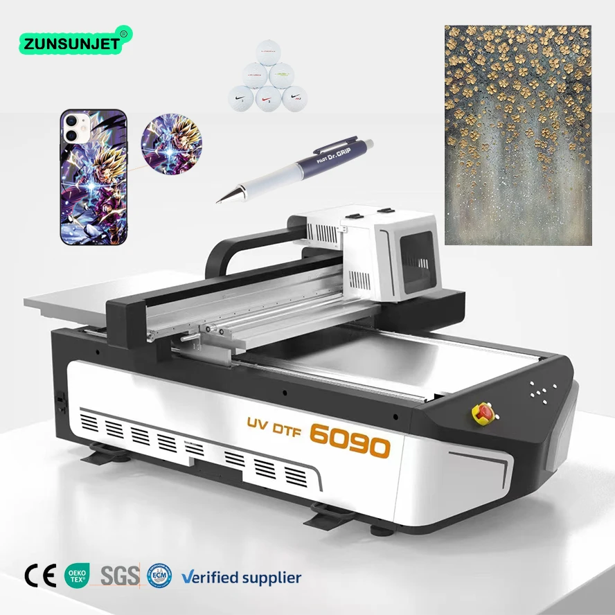 Uv Flat Board Printer Pvc Card Flat Bed Anf Roll 6090 A0 Uv Flatbed Printer
