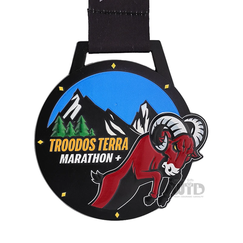 Personalized Animal Logo Finisher Medal for Marathon & Trail Run Fun Sports Metal Trophies & Plaques