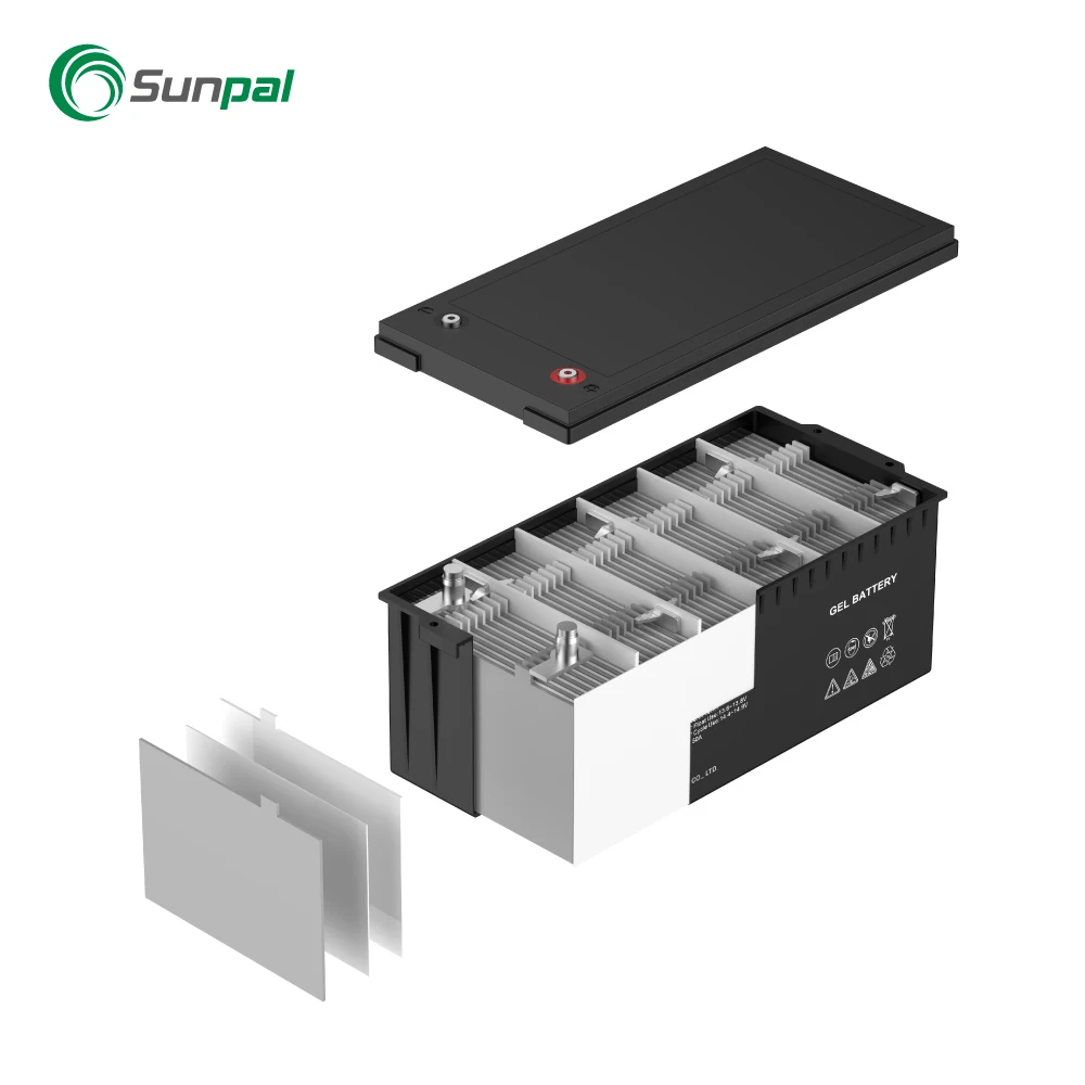 Sunpal Solar Power Safe VRLA Battery Gel 200Ah 250Ah 12V Sealed Lead Acid Rechargeable Battery