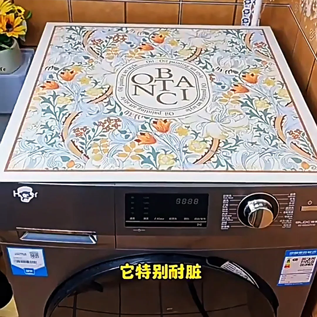 Luxury Floral Super Absorbent Placemat Custom Logo Washing Machine Mat