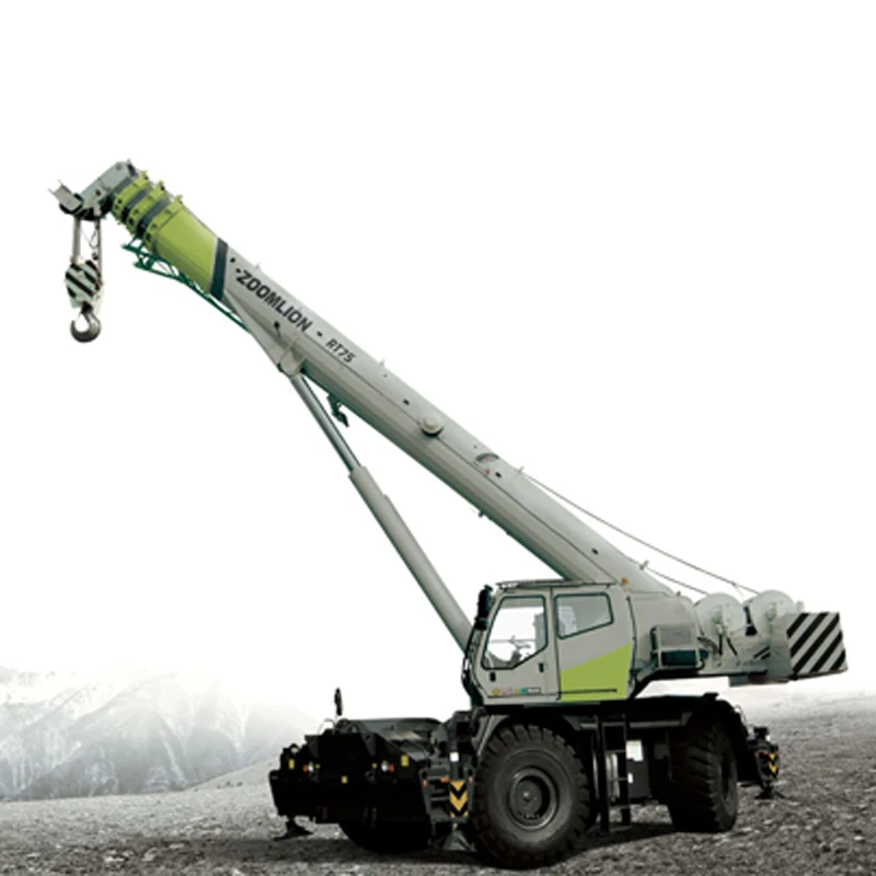 four wheel drive zoomlion rt75 75 tons rough terrain crane for