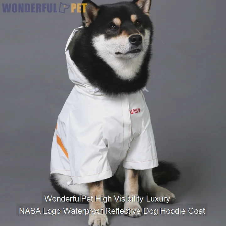 Wonderfulpet High Visibility Luxury Nasa Logo Popular White Windproof