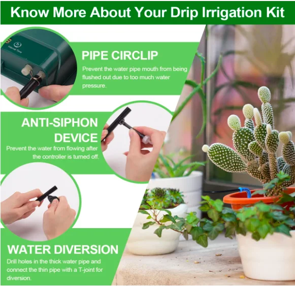 China Plant Watering System Smart Controller Equipment Kits Solar Drip System Hydroponics Equipment Watering Irrigation