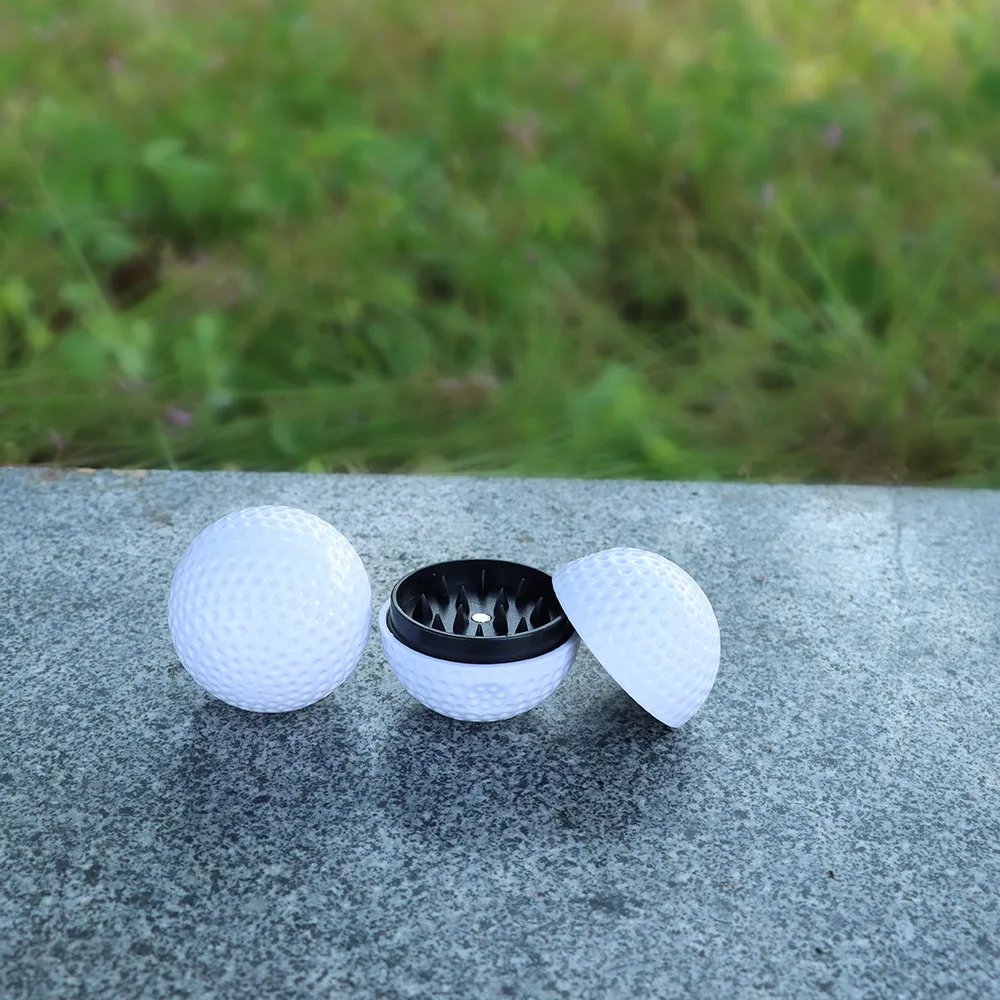 Creative Design Golf Ball White Acrylic Herb Grinders 1.7 Inch Mini 2
