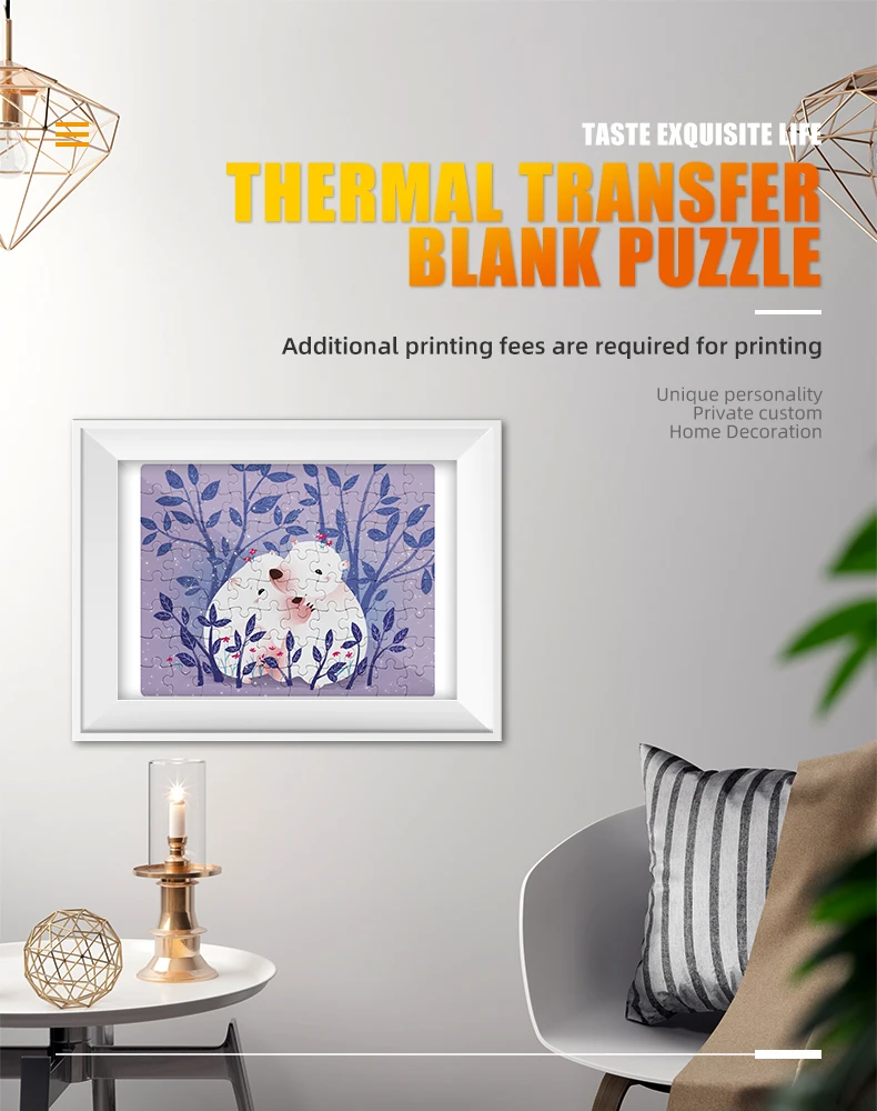 Customized Game Anime Character Peripheral Gifts Printed Beautiful Photos 80 Pieces A4 Sublimated Blank Paper  Jigsaw Puzzle