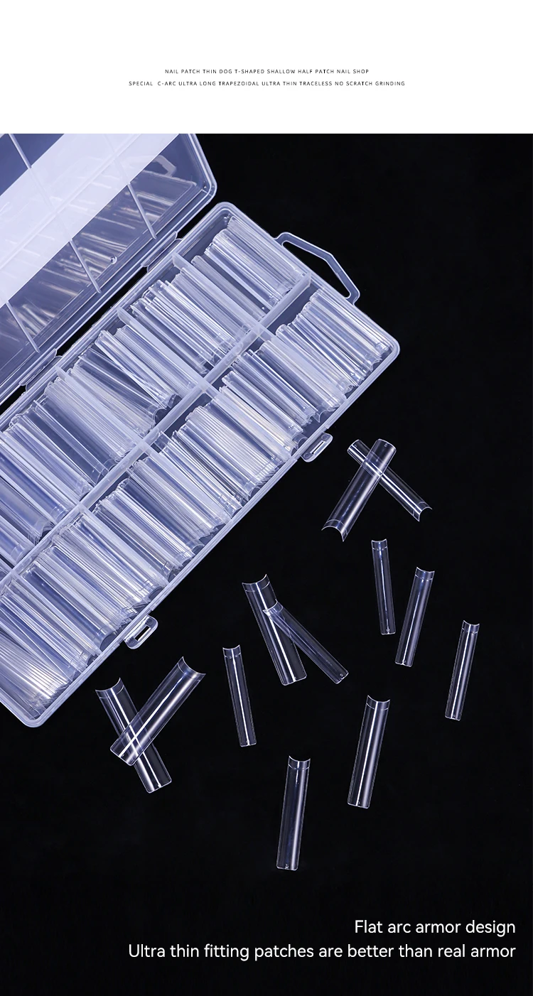 Vinimay Wholesale Pack Long Nail Tips Clear Transparent Cover French Customized Press On Nail Stiletto Full Cover Nail Tips supplier