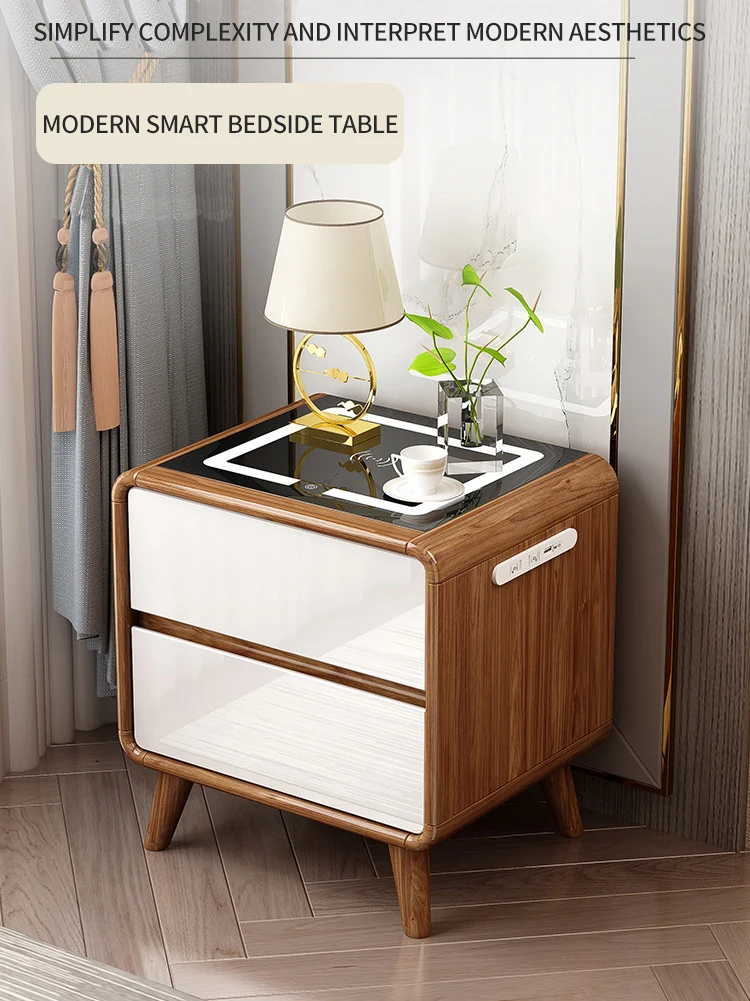 Smart Wireless Charging Bedside Table Bedside Storage With