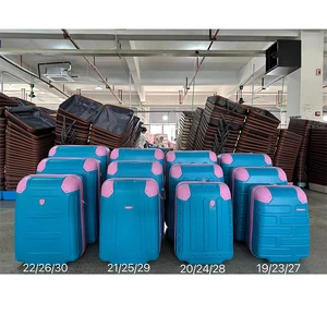Factory Direct Sale 12 Pcs ABS Suitcases Sets With Big Corner Protect SKD SEMI FINISHED  Trolley Travel Bag ABS Luggage Sets