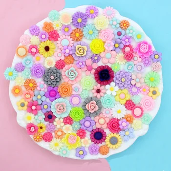 20 Themes Random Mixed Bear Candy Kawaii Food Fruits Girl Resin Cabochons Nail Art Decoration for Nail Charms Props