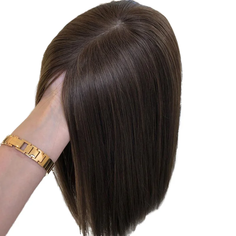 4x4 Silk Base Lace Closure Human Hair Topper Pre Plucked Baby Hair Amazon.com : Nicewig Burmese Curly 4x4 Silk Base Lace  main image 2