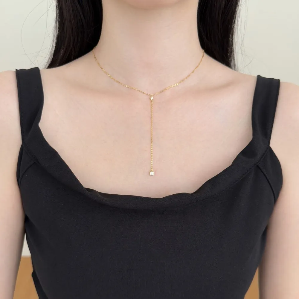KAKODIY Women's Necklace Rhodium 18K Gold Plated Exquisite Water Drop Necklace Women's Fashion Pendant Necklace Women's Jewelry Gift detail 2