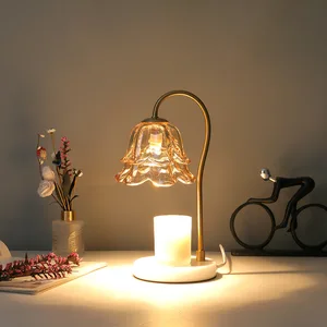 JACKSUN Lily of the Valley Aromatherapy Lamp Timed Melting Candle Lamp Ambient Bedroom Table Lamp Home Decor Lighting