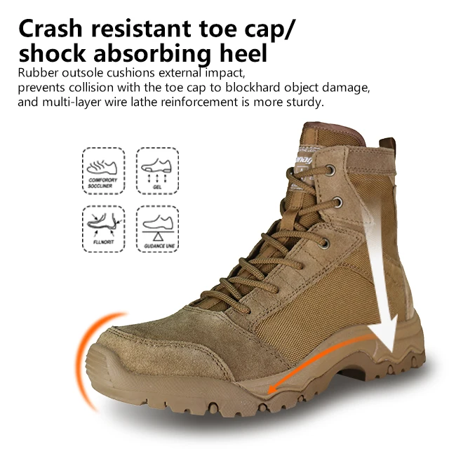 Hanagal 35020 1 пара MOQ 6 дюймов легкие водонепроницаемые износостойкие боевые ботинки Койота оптом тактические для мужчин