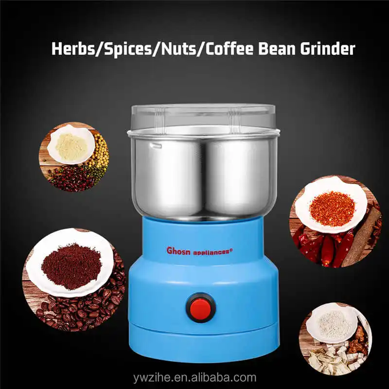 110V Electric Coffee Spice Beans Grinder Maker with Stainless