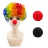 Fans wear colorful afro wigs