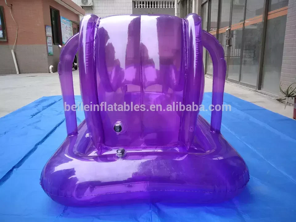 Custom PVC Transparent Advertising Inflatable Lounger Air Sofa Chair
