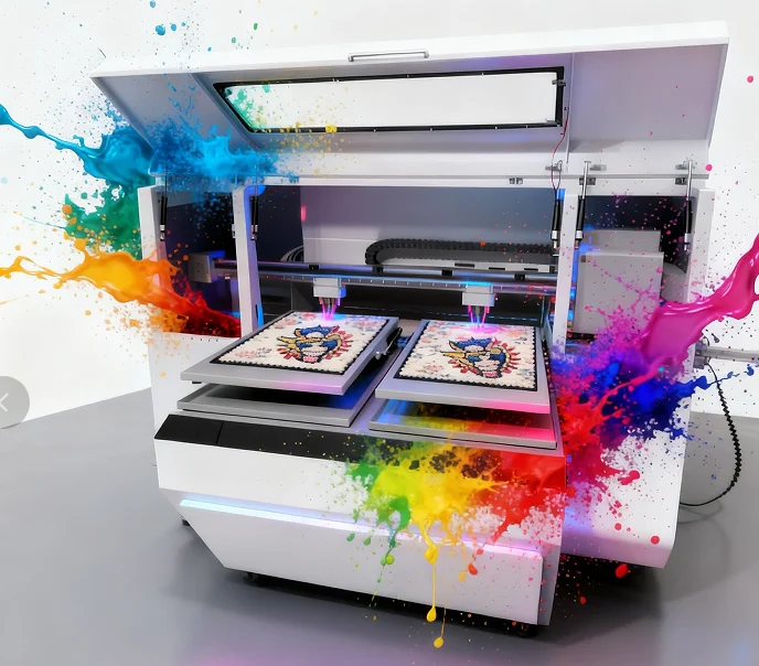 2-Stations for I3200 4-Piece Print Head 3D Drawing DTG T-Shirt Printer Eco Solvent Ink All-In-One Auto Document Feeder 1-Year