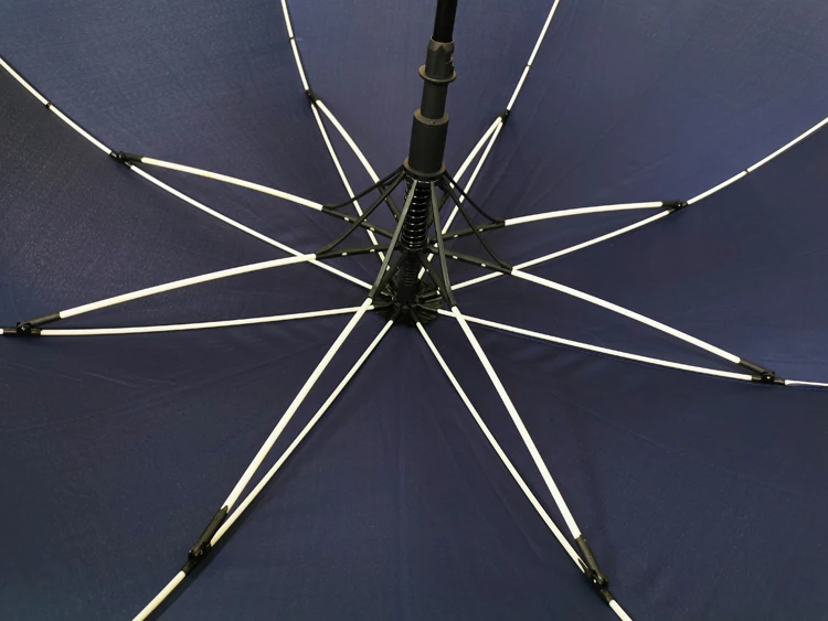 廉价防风玻璃纤维肋骨促销直筒高尔夫雨伞