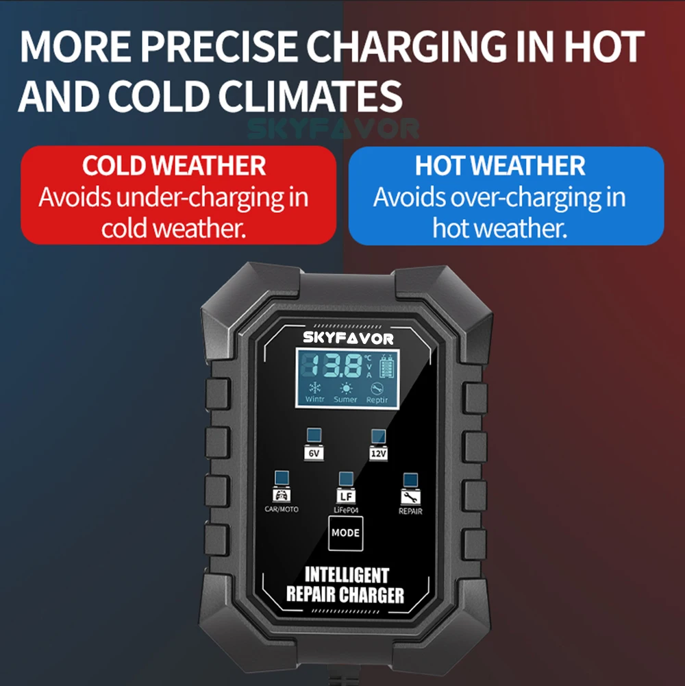 Factory price 6V 12V battery charger 6V 12V 1.5A Multi purpose SAE crocodile clip wire nose car motorcycle battery charger