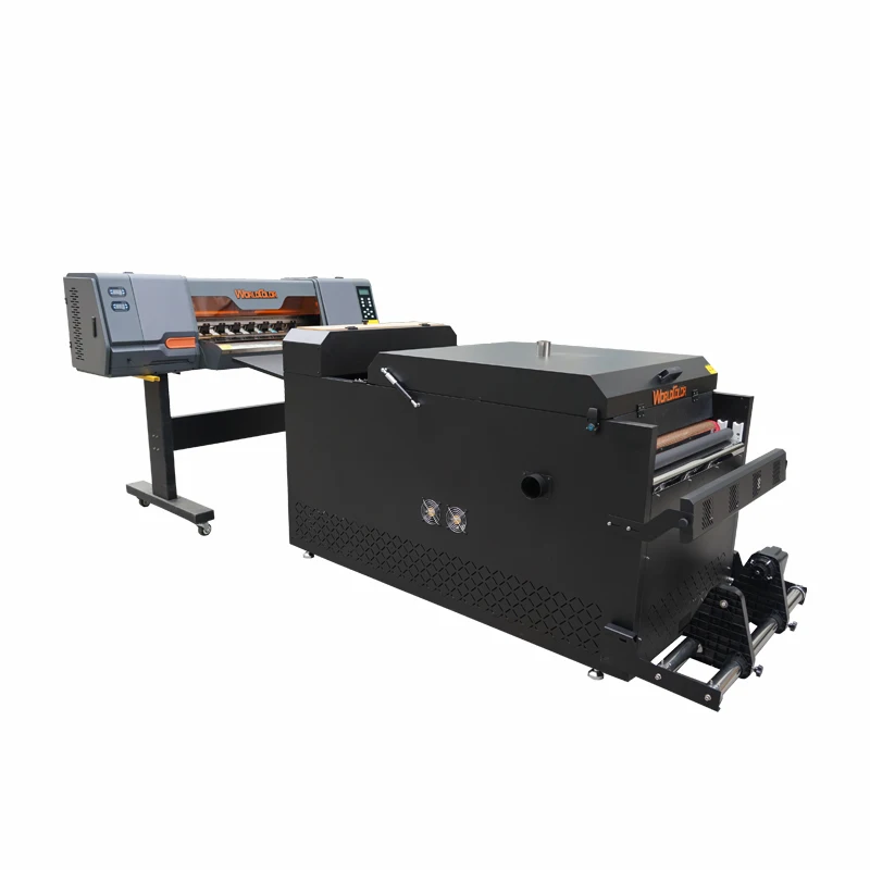 The Newest 60cm Two Heads DTF Printer with Big Powder Shaker and No Need Change Consumables Air Purifier DTF Inkjet Printer