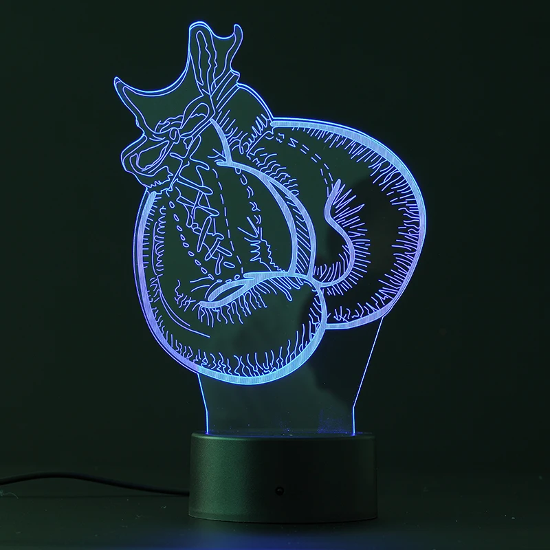 Customized Shaped LED Flashing Night Light USB Charging Discoloration 3D Acrylic Visual Lamp
