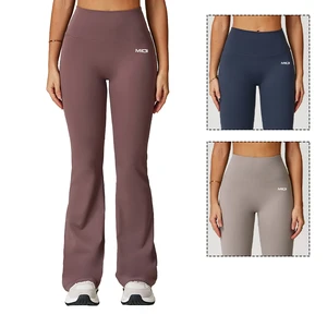 Custom Logo High Quality Women's Fitness Activewear Gym Pants Wear Nylon Leggings High Waist Yoga Pants