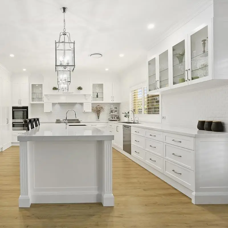 High Quality Custom Design Modular White Lacquer Cupboard Kitchen