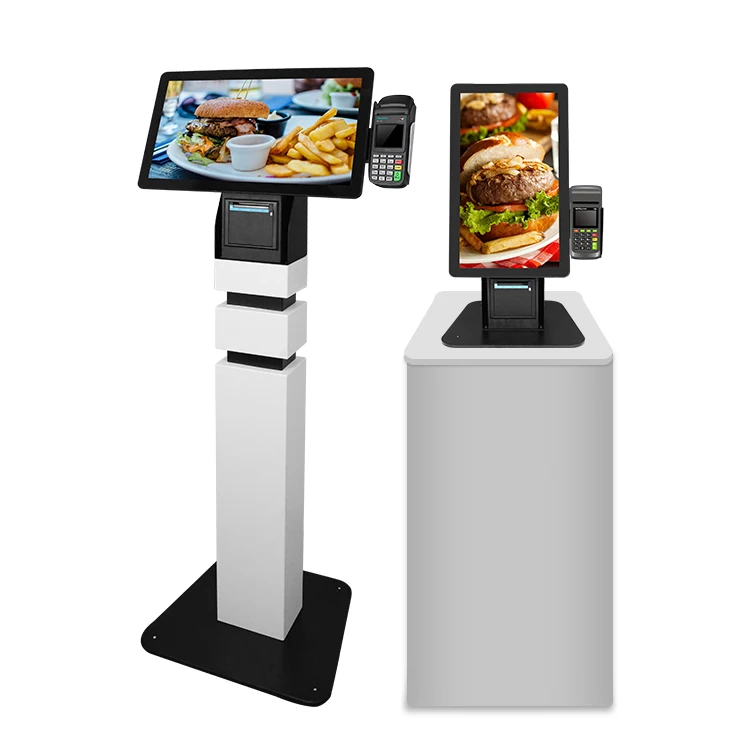 Touchscreen stand mini self service parking payment ticket electronic restaur queue self order kiosk