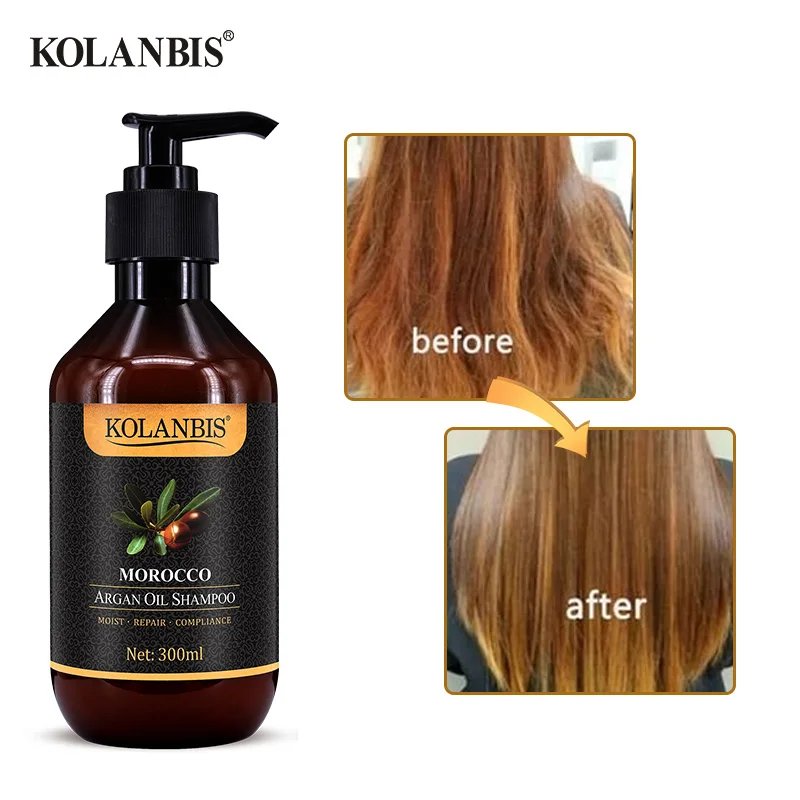 Private label argan oil shampoo in bulk make hair smooth and soft 300ml