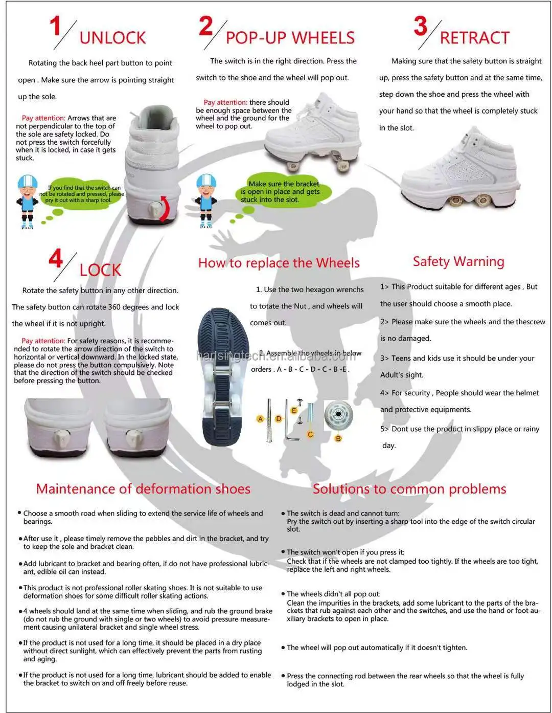 Kids Roller Shoes Boy Girl Sneakers with Wheels Become Sport Sneaker with Led for Christmas Birthday Children Gift
