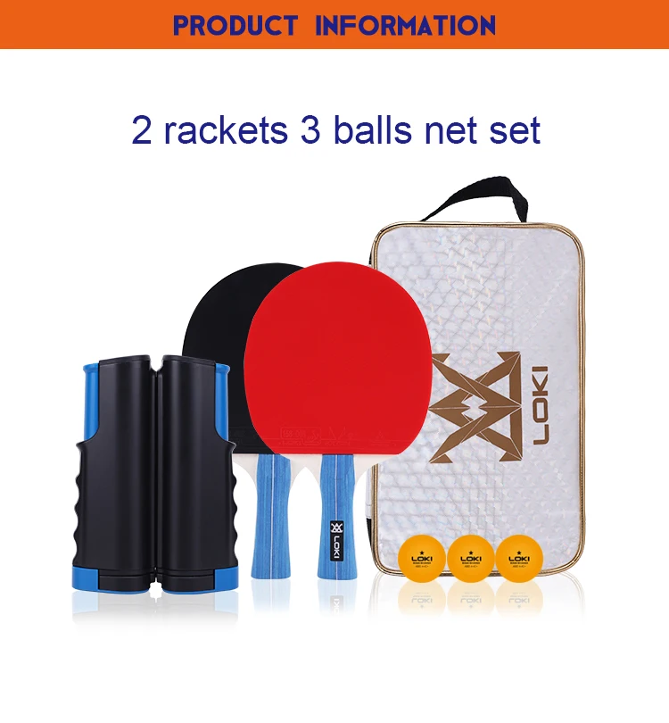Loki Professional Ittf Approved Table Tennis Racket Set With 2 Racket 3
