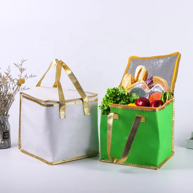 Модная изолированная сумка для ланча, сумка-холодильник на молнии, теплоизоляционная сумка с логотипом на заказ