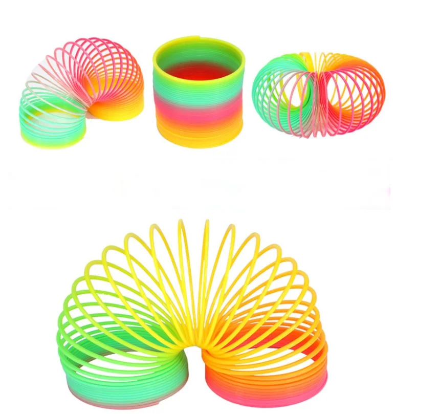ZoneYan – Lot De 24 Ressorts Magiques Arc-en-ciel – Jouet Spiralé Plastique