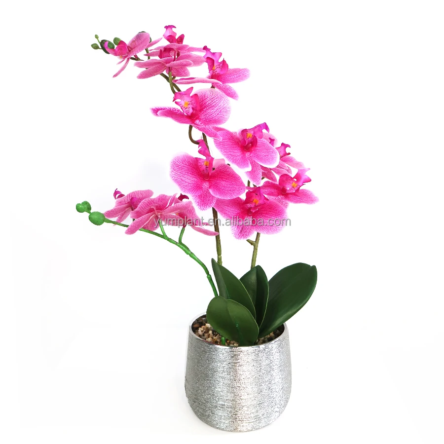Artificial 56cm High Pink Color Orchid Plant With Pot Buy Artificial