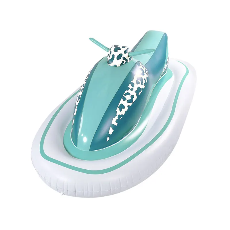 Custom Logo Fun Safe 4-Stroke Engine Power Motorized Inflatable Jet Ski Style Pool Float Ride on Kids Adult Pool Toy Water Parks