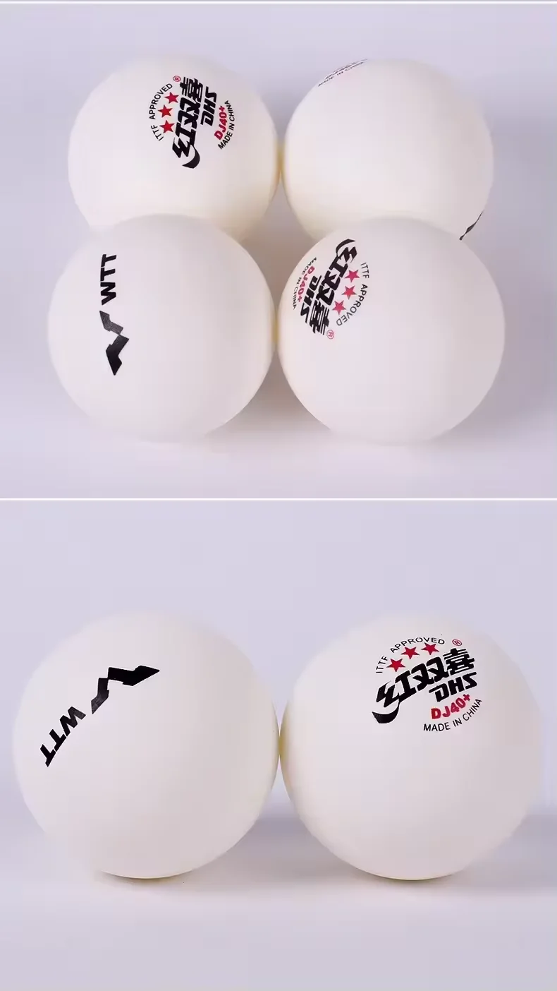DHS WTT DJ40+ ITTF Approved 3 Star White Table Tennis Balls