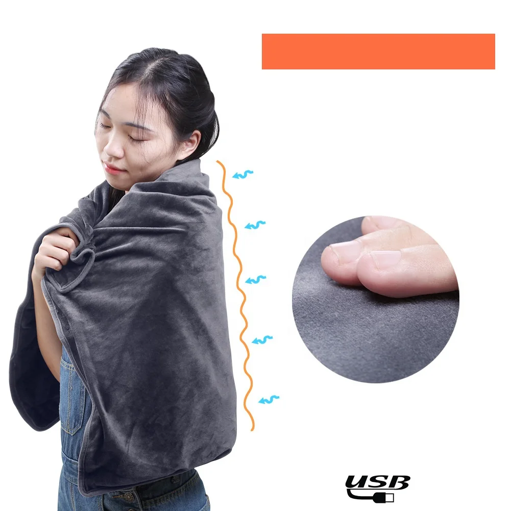 電気毛布 USB 学生寮 ヒーター オフィス スマートサーモスタット 加熱ウォーマー毛布 電気加熱スロー 5