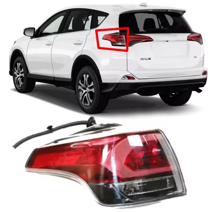 car Outer Taillamp w/ LED DRL rear Bumper Tail Light For Toyota RAV4 2016 2017 2018