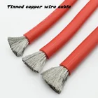 Awg High Flexible Wire 1 2 3 4 6 8 10 AWG Tinned Copper Coated Silicone Rubber Insulated Electric Cable