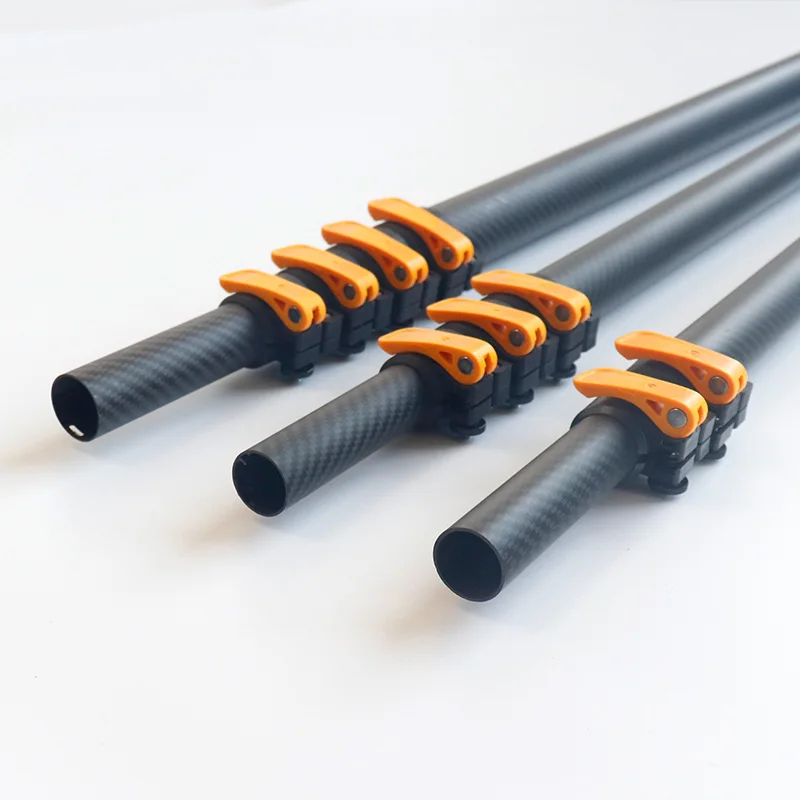 Удлинитель из углеродного волокна для очистки окон, телескопический шест с резьбовым соединителем