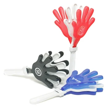 Promotion Gift Noise Maker Green Handle Oem Clapper Sticks Design Finger Shaped Plastic Shaking Cheering Toy Hand Clapper