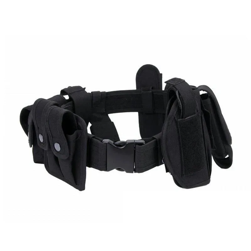 Tactical Security Duty Equipment Multifunctional Security Belts Hunting Duty Utility Belts Holster with Pouches Sets Training