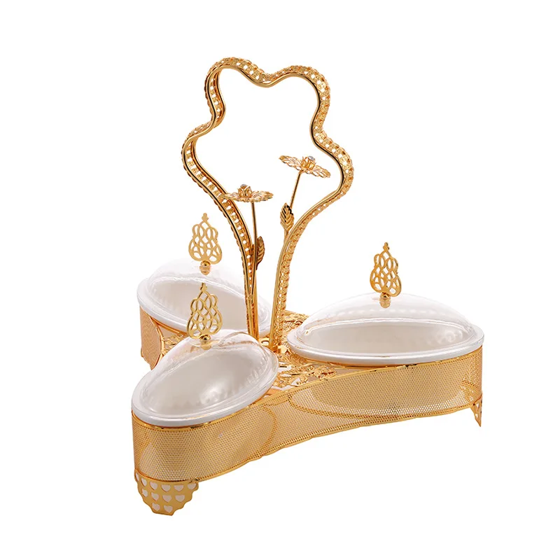 Plateau à Fruits Métal Musulman - 9x9 Cm, Avec Couvercle - Décoration Ramadan, Aïd, Fêtes, Collations