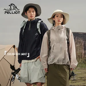 Pelliot Sunscreen Outdoor DWR Breathable Skin Windbreaker Sun Protection Jacket Unisex Hiking Light Jacket Summer Woven Standard